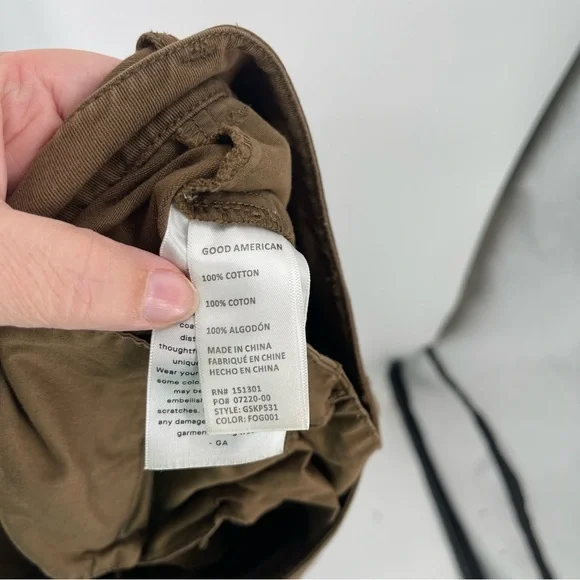 Good American Good Relaxed Skate Pants High Rise Wide Leg Brown Trouser 8/29 - Picture 11 of 14